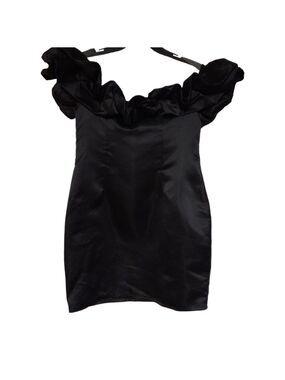 Pretty Little Thing Black Off The Shoulder Dress Size 8